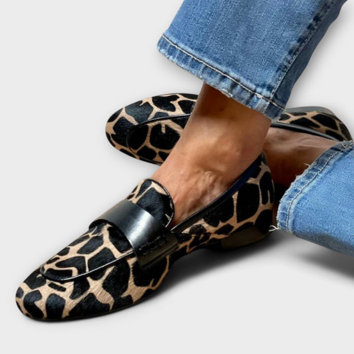Leopard Print Slide Sandals
