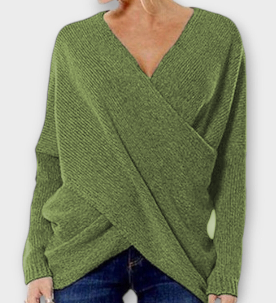 Heidi - Cross Knit Sweater