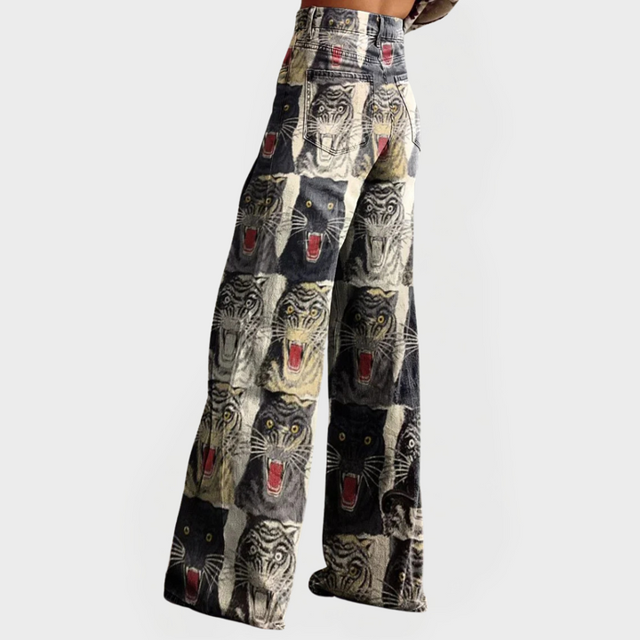 Moderne Jeans z Širokimi Hlačnicami in Udobno Silhueto