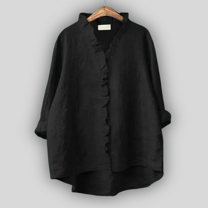 Earthy Elegance Linen Blouse