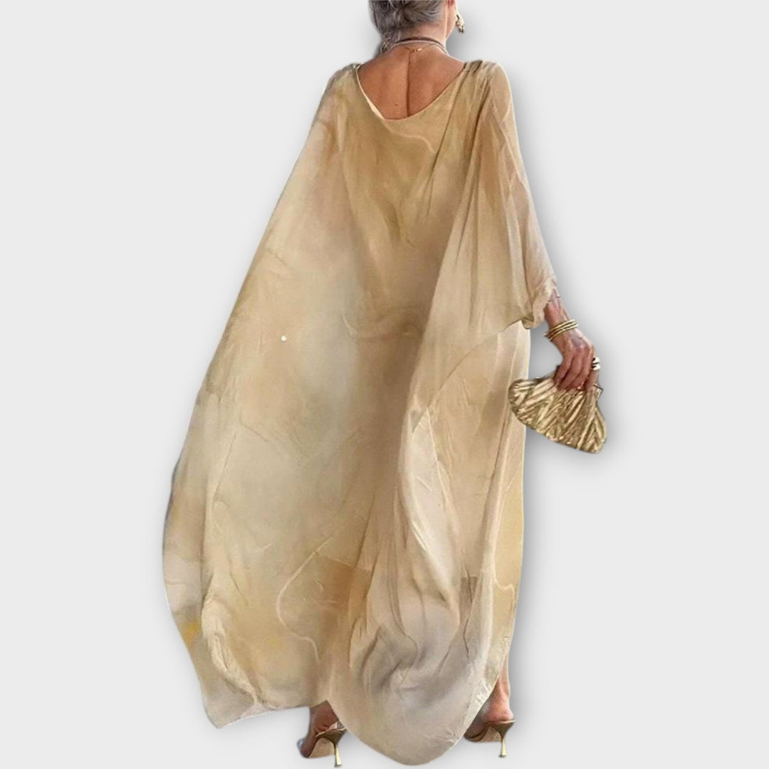 Maxi Kaftan s Prosojno Teksturo