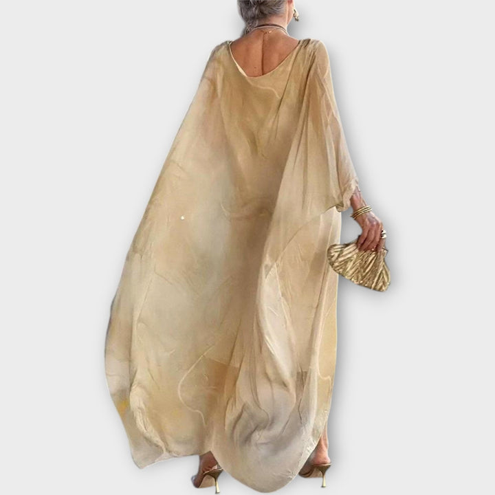 Maxi Kaftan s Prosojno Teksturo