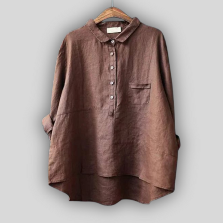 Zelena Preprosta Bluza iz Lina