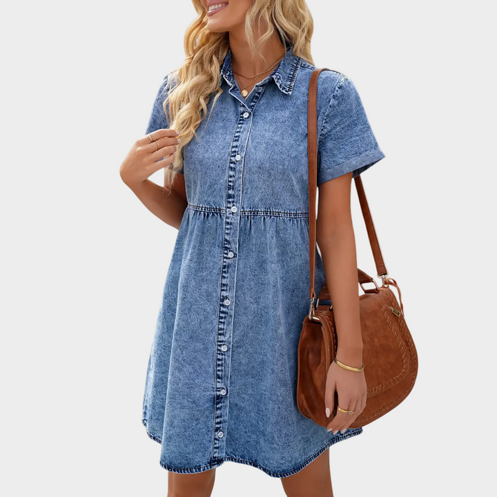 Vsakodnevna jeans obleka za udobje in stil
