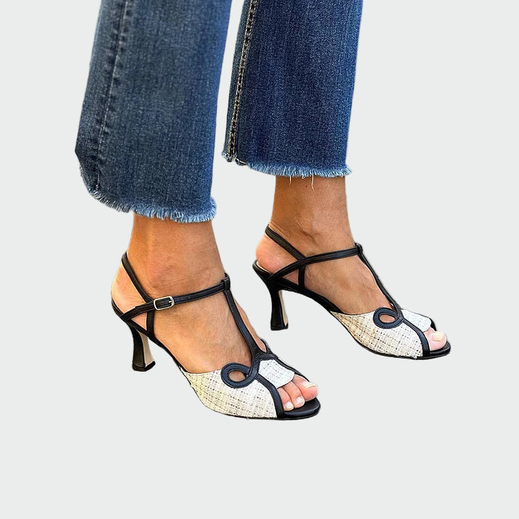 Retro stil sandali s srednjo peto