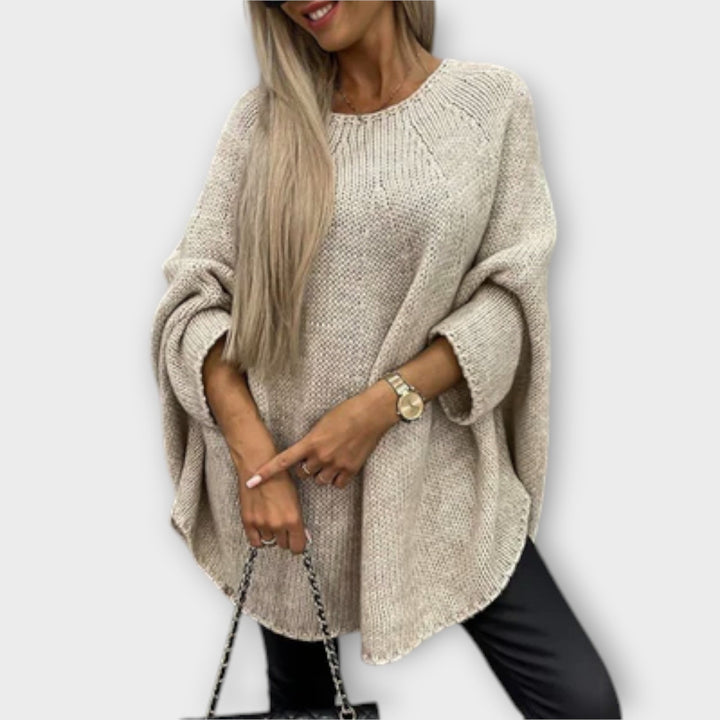 Izabel - Elegantni ženski pulover s krožnim izrezom