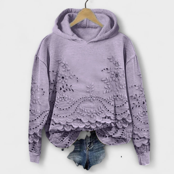 Elegantni Hoodie s Čipkastimi Detajli