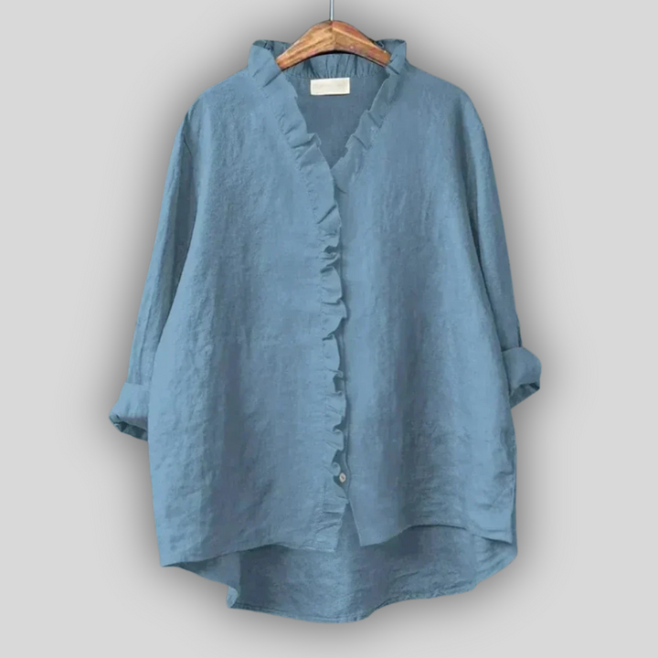 Earthy Elegance Linen Blouse