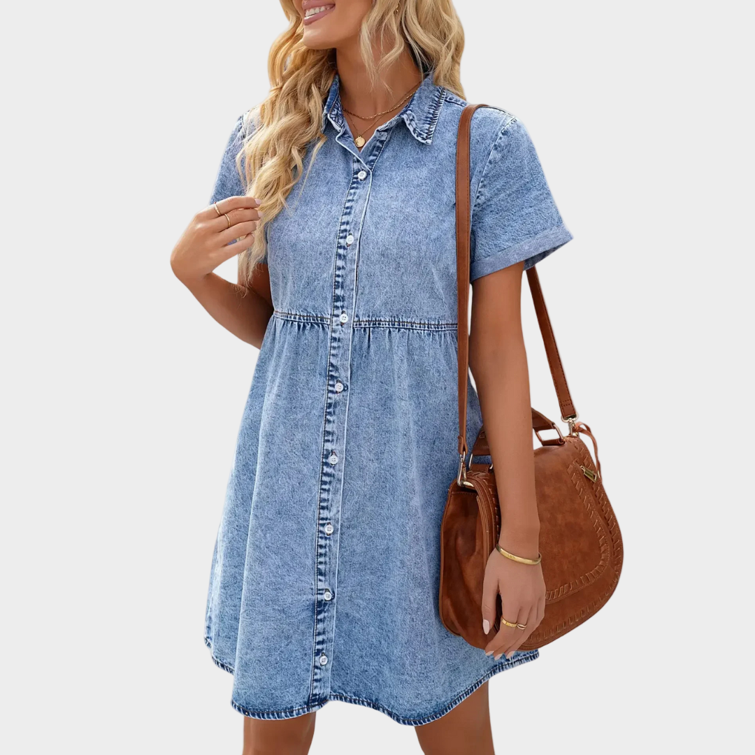 Vsakodnevna jeans obleka za udobje in stil