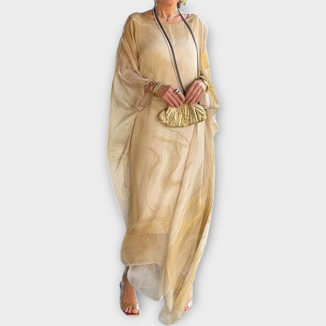 Maxi Kaftan s Prosojno Teksturo