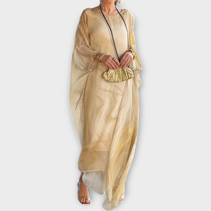 Maxi Kaftan s Prosojno Teksturo