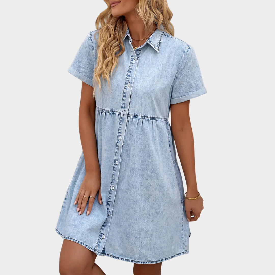 Vsakodnevna jeans obleka za udobje in stil