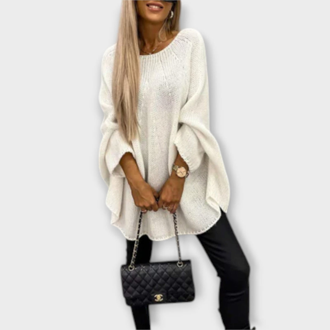 Izabel - Elegantni ženski pulover s krožnim izrezom