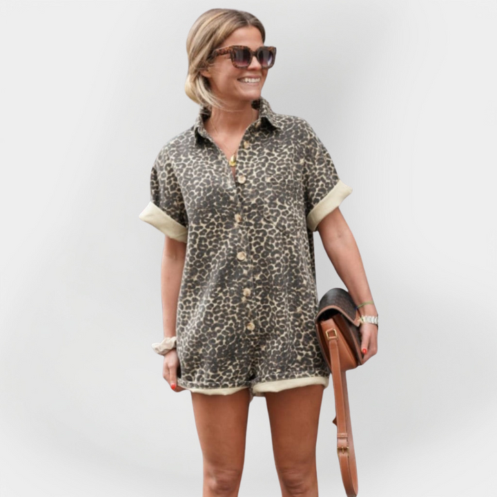 Leopard Print Jumpsuit