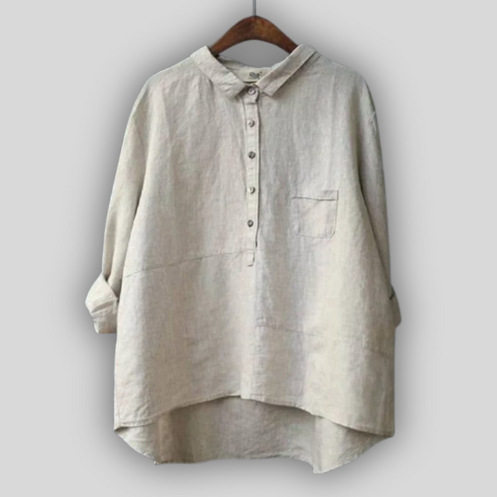Zelena Preprosta Bluza iz Lina