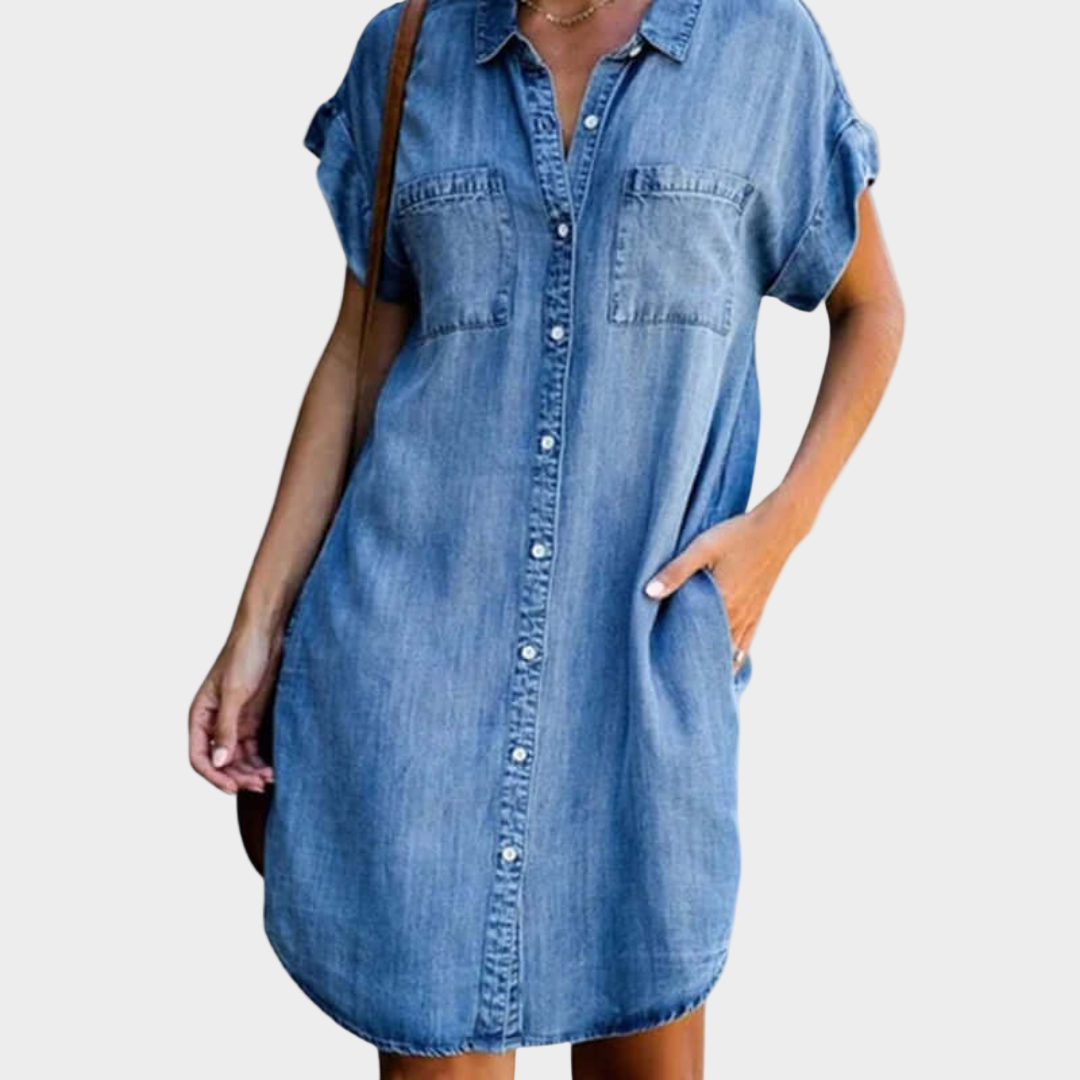 Udobna jeans obleka