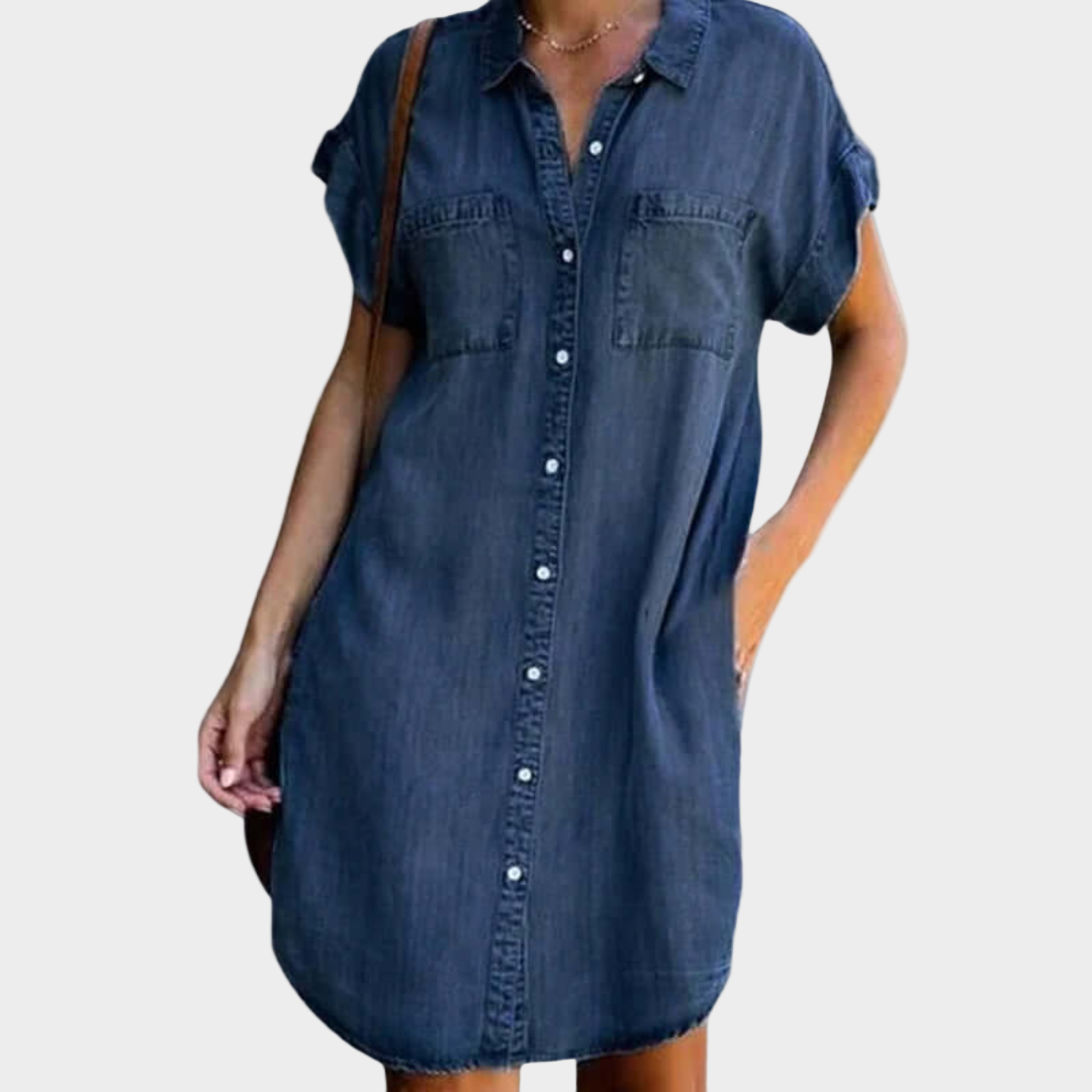 Udobna jeans obleka