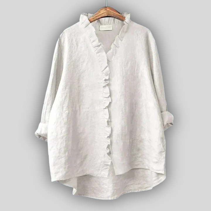 Earthy Elegance Linen Blouse