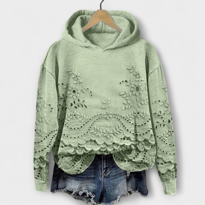 Elegantni Hoodie s Čipkastimi Detajli
