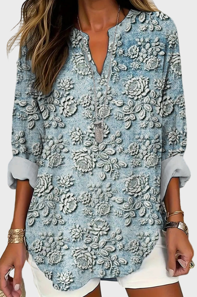Blue Dusk Bloom Sweater