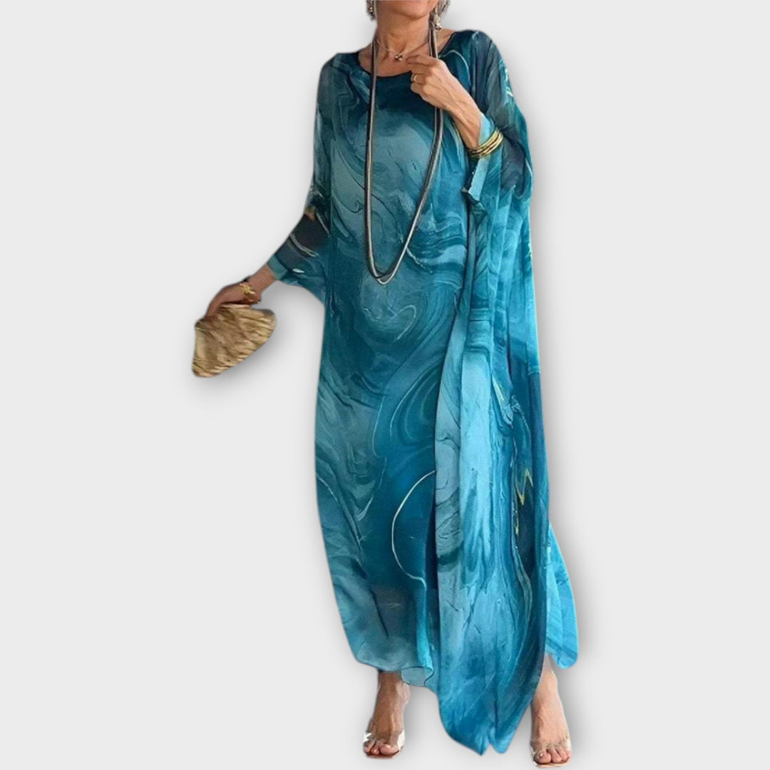 Maxi Kaftan s Prosojno Teksturo