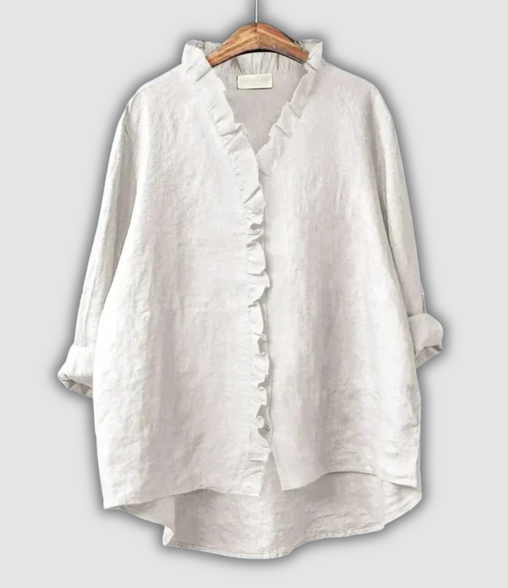 Linen Coffee Calm Blouse