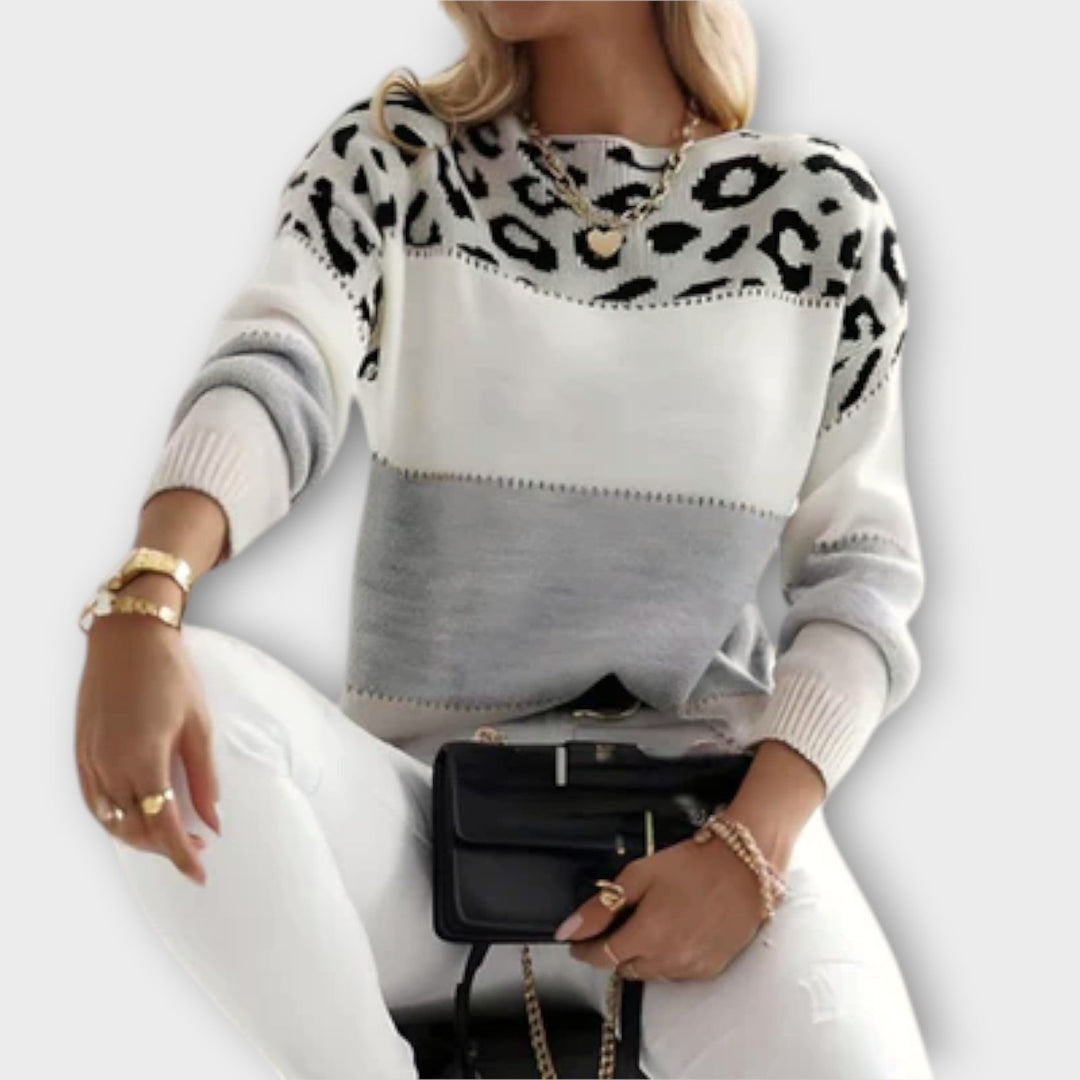 Cheyenne - Udoben pulover z leopardjim motivom
