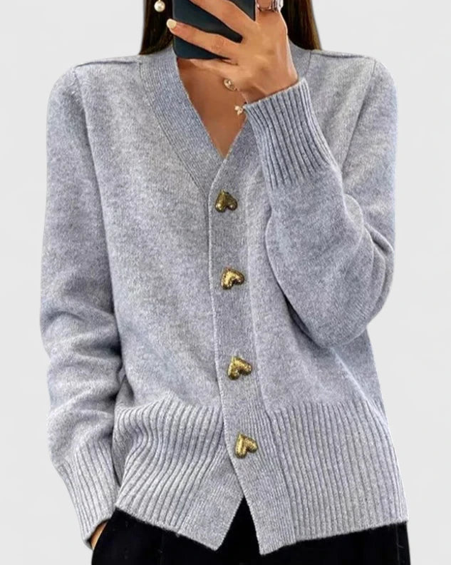 Eleganten Pleten Pulover s Gumbi