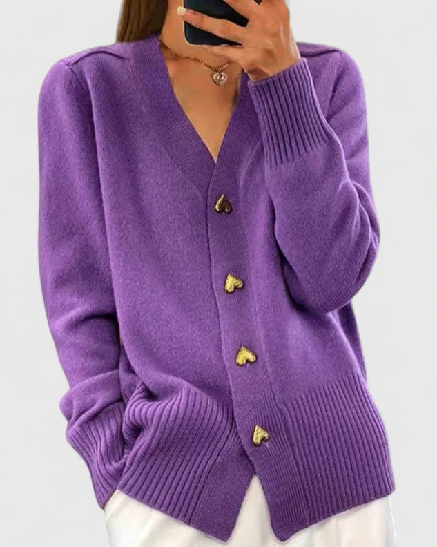 Eleganten Pleten Pulover s Gumbi