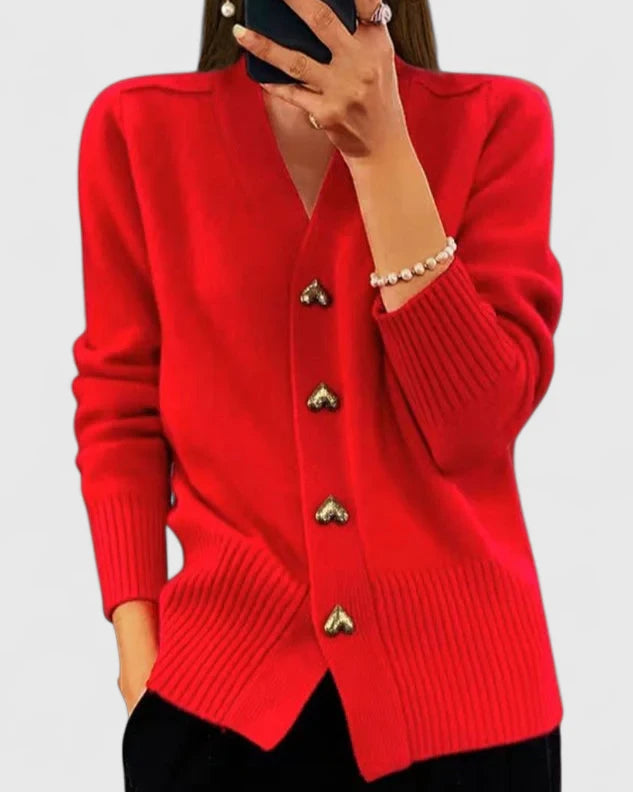 Eleganten Pleten Pulover s Gumbi