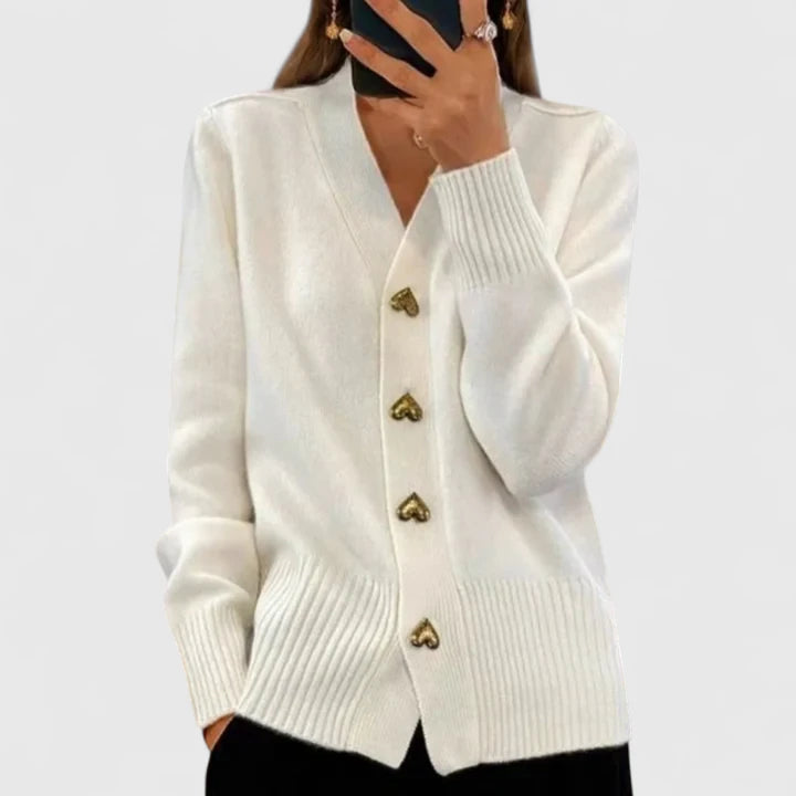 Eleganten Pleten Pulover s Gumbi