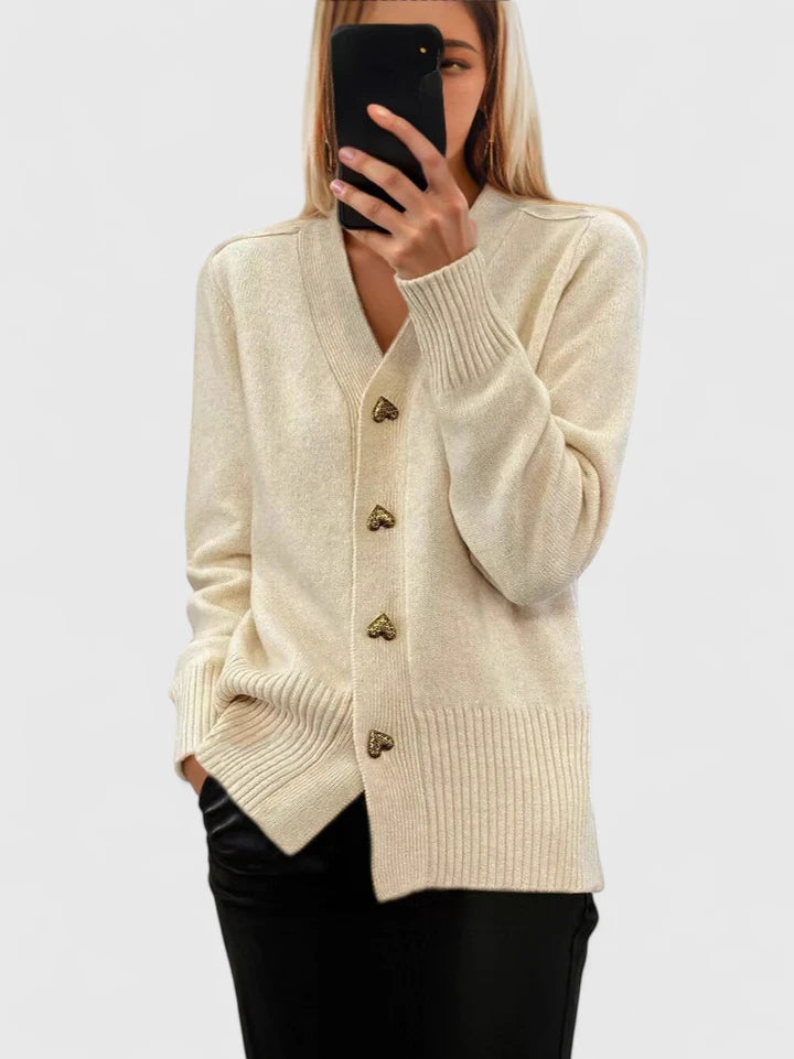 Eleganten Pleten Pulover s Gumbi