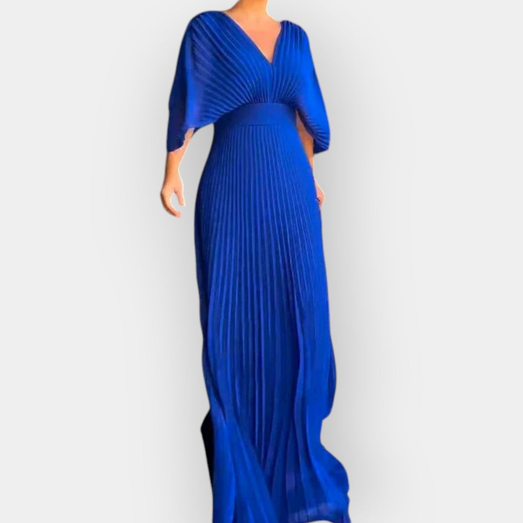Stilna Plisirna Obleka z Eleganco