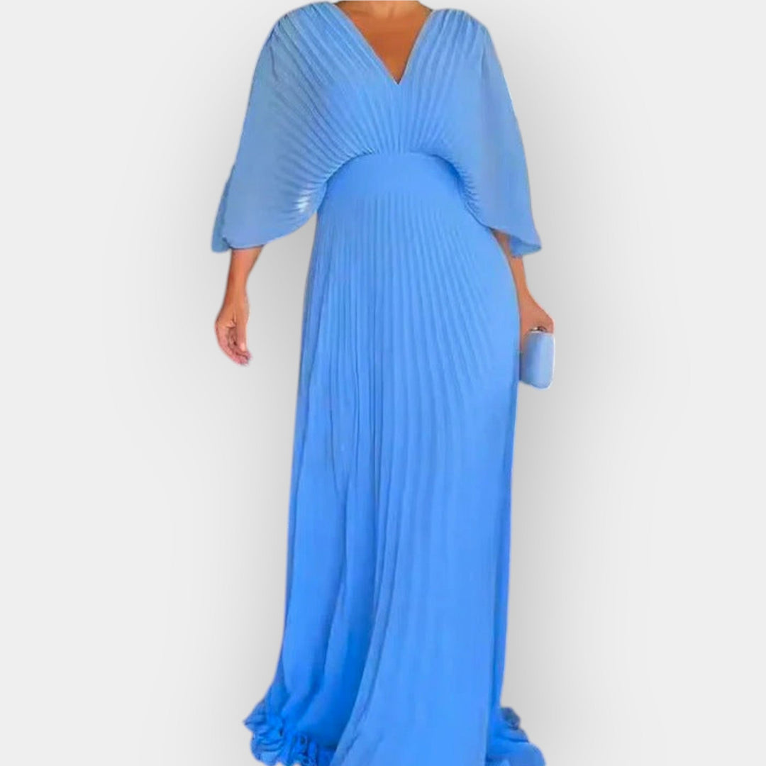 Stilna Plisirna Obleka z Eleganco