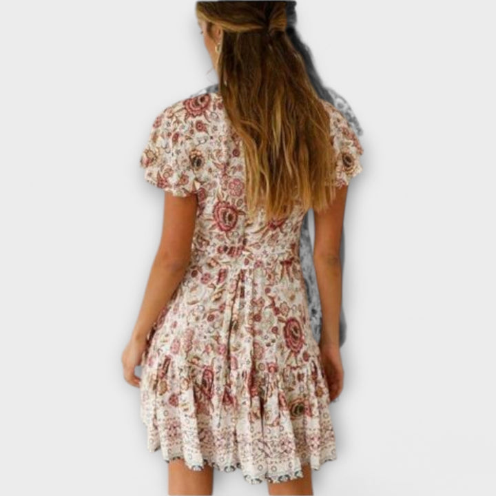 Bohemian Checkered Dress