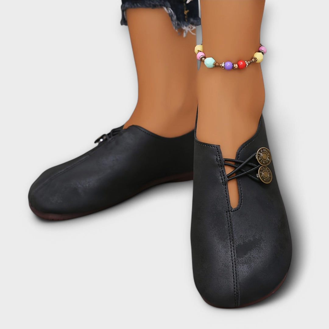 Leather Ballet Flats.