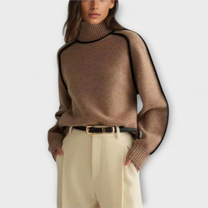 Emilie - Mehka in Elegantna Pulover s Visokim Ovratnikom