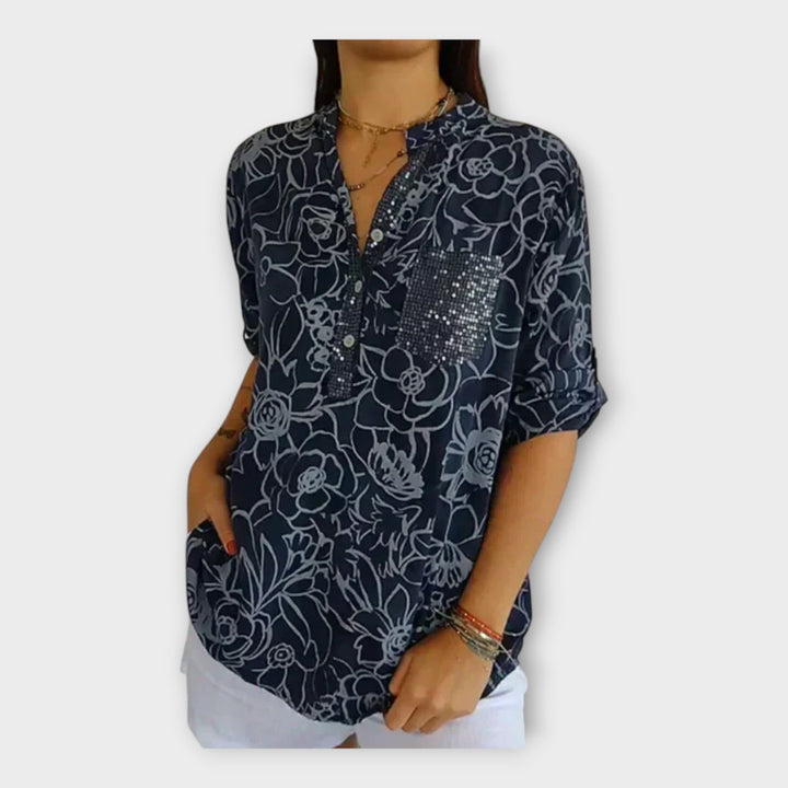 Elegantna Bluza z Vzorcem