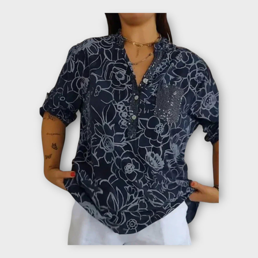Elegantna Bluza z Vzorcem