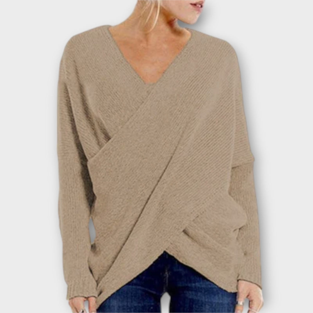 Heidi - Cross Knit Sweater