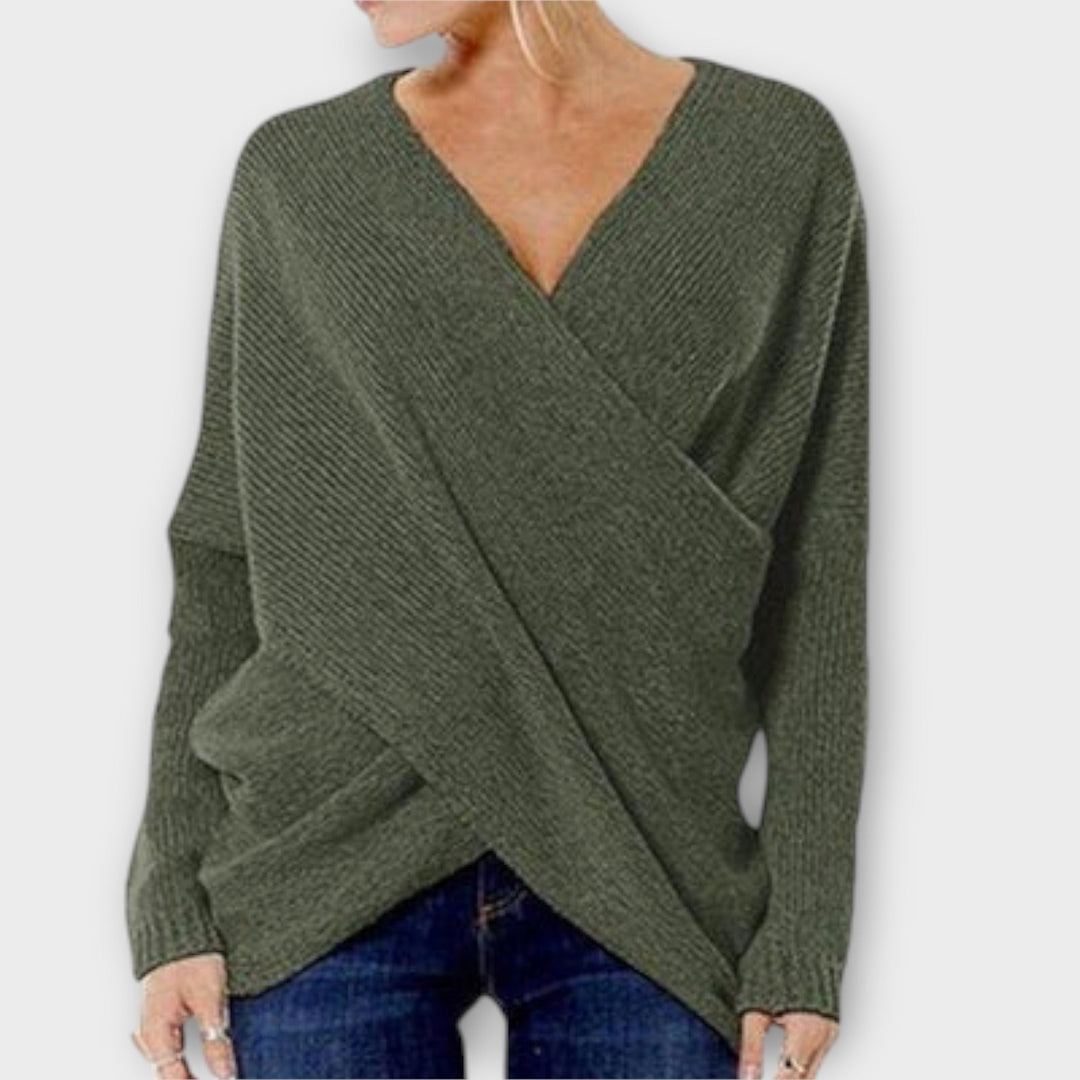 Heidi - Cross Knit Sweater