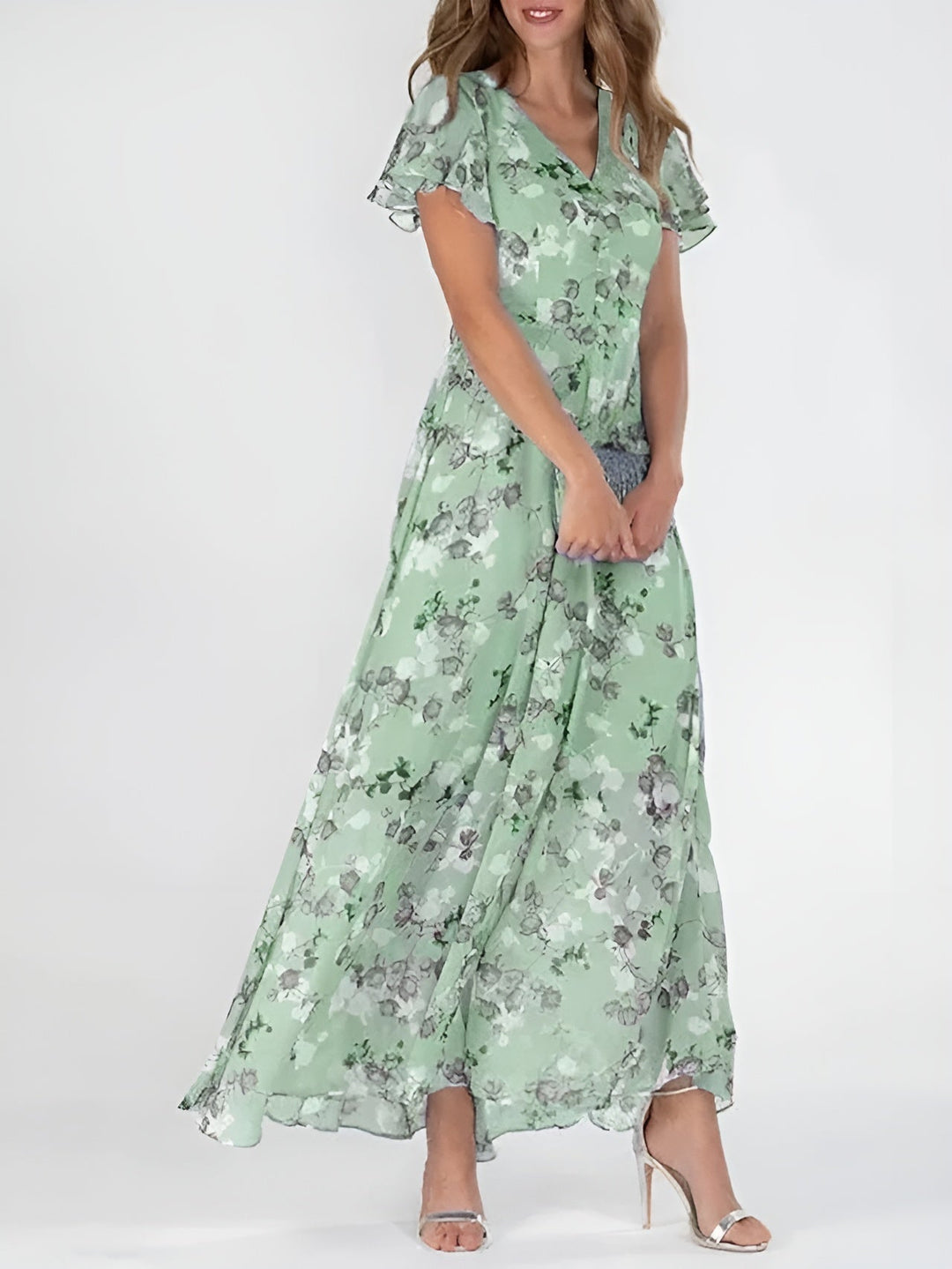 Elegantna Obleka z Zakritim Trebuhom