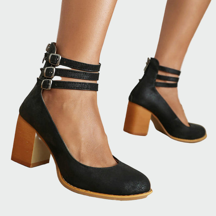 Káa™ | Elegant Sandals with Chunky Heel