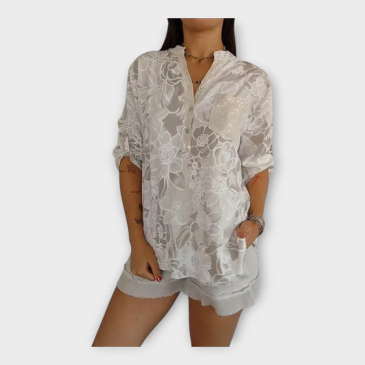 Elegantna Bluza z Vzorcem