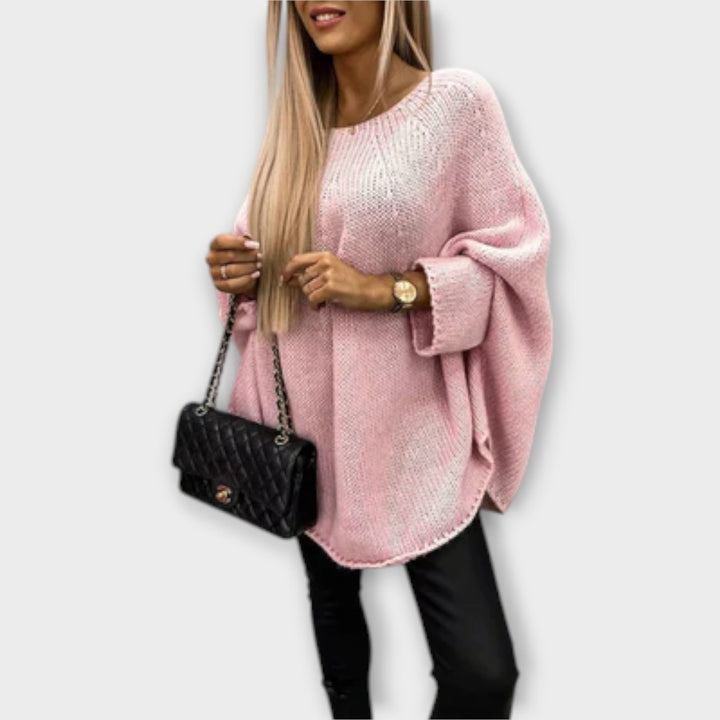 Izabel - Elegantni ženski pulover s krožnim izrezom