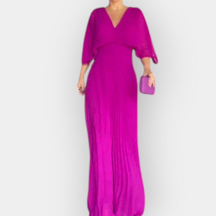Stilna Plisirna Obleka z Eleganco
