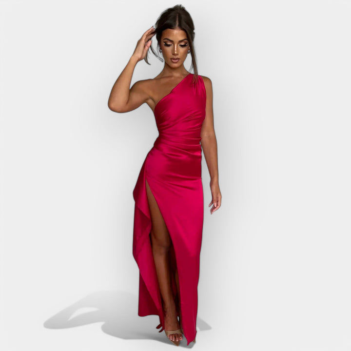 Satenska obleka za elegantne večere