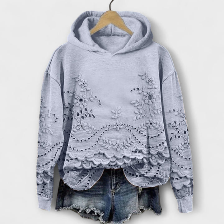 Elegantni Hoodie s Čipkastimi Detajli