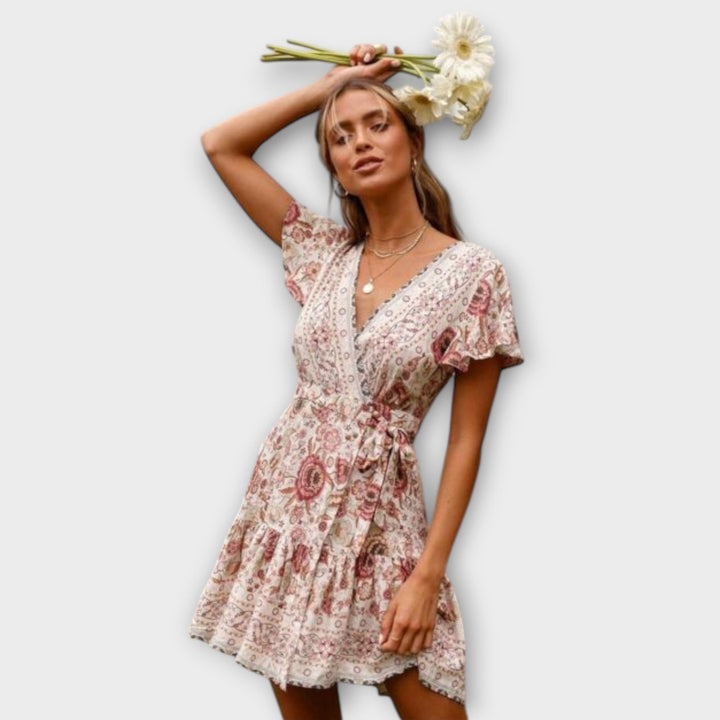 Bohemian Checkered Dress