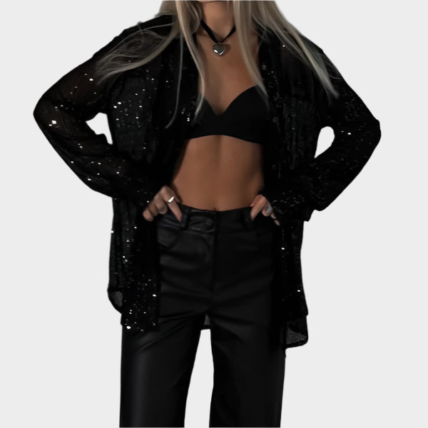 Zabavna Bluza s Paillettes